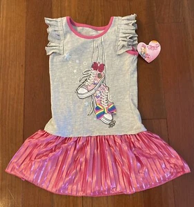 Jojo Siwa Girls Bow Dress Size XS 4/5 NWT - Picture 1 of 5