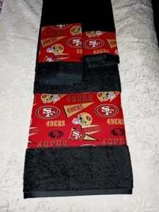 San Francisco 49ers 3 Piece Bath Towel Set Handmade GREAT GIFT!!! - Picture 1 of 2
