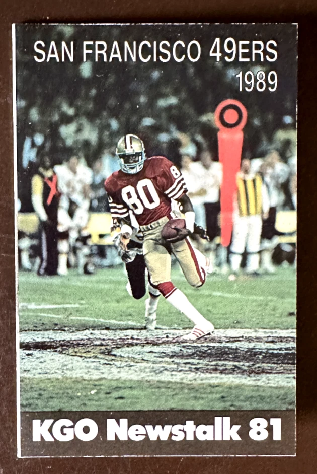 Calendario de bolsillo de los 49ers de San Francisco 1989 - Jerry Rice Foto 1 de 1