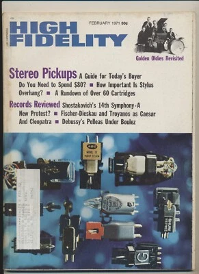 High Fidelity Music Magazine Vol 21 #02 Feb 1971 Golden Oldies Stereo Pickups - Image 1 of 3