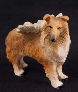 Hund Welpe Gedenkstatue Figur Erinnerung Haustier Engelsflügel Grabmal  - Bild 1 von 10