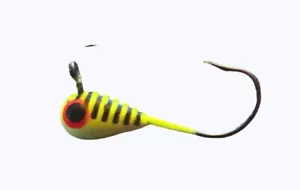 JB Lures Dub'L D #8 - Chartreuse Glow - Plantilla de tungsteno pesca en hielo - Imagen 1 de 1