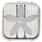 Lasko 20" Classic Box Fan with Weather-Resistant Motor, 3 Speeds, 22.5" H, White