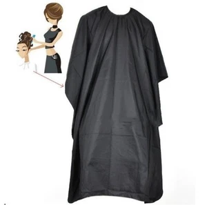 Salon Hair Cut dressing Hairdresser Barbers Cape Gown Adult Cloth Black - Picture 1 of 2
