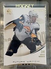 2007-08 SP Authentic Future Watch /999 Mike Weber #163 Rookie RC Buffalo Sabres