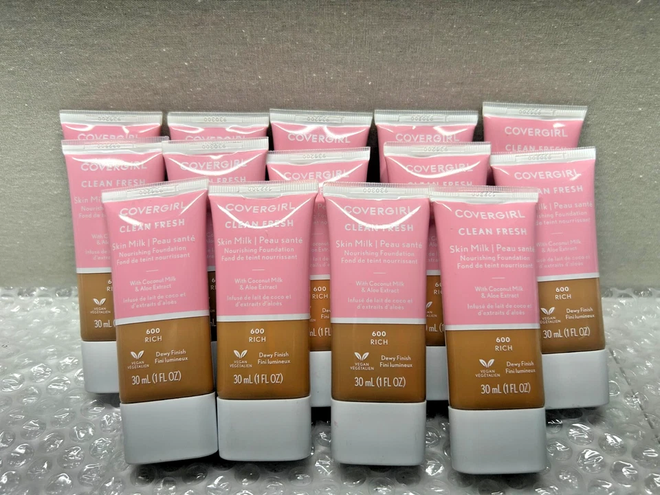 LOT OF 14 COVERGIRL CLEAN FRESH SKIN MILK NOURISHING FOUNDATION 600 RICH - Image 1 of 1