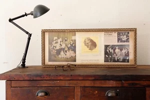 Antique Ford Motor Co Model T Anniversary Car Advertising gold Frame Picture old - Picture 1 of 12