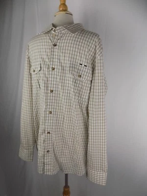 CAVI Men's button down L/S shirt Tan Yellow White Stripe 3XL Cotton - Image 1 of 4