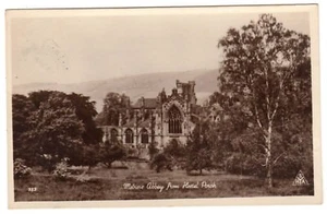 Vintage Postcard Photo Melrose Abbey from Hostel Porch stamp Melrose post - Picture 1 of 2