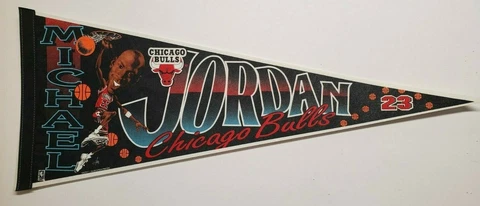 1990's BULLS Michael Jordan Caricature Pennant Cover