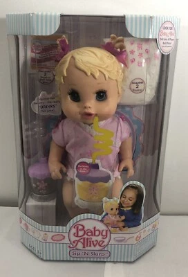 New 2006 Hasbro Baby Alive Sip n Slurp Very Rare Baby Doll Old Stock NRFB - Image 1 of 4