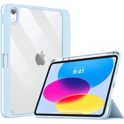 Smart Cover Case With Pencil Slot For iPad 10th 9th 8th Air 5/4 10.9 Pro 11 12.9 - Image 1 of 4