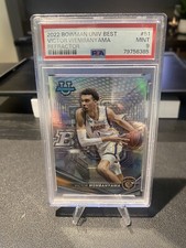 2022-23 Bowmans Best Univ. Refractor Victor Wembanyama Card #51 SA Spurs PSA 9!