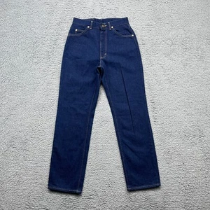 VTG 70s Lee Riders Mom Jeans Womens 11 Dark Wash Straight Union USA Deadstock - Picture 1 of 18
