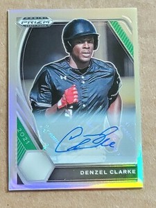 Denzel Clarke 2021 Panini Prizm Draft Picks Autograph Baseball Card PDP127