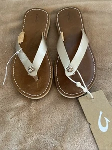 Neu Olukai Kapehe Luana Damen-Flip-Flop-Sandalen saharafarben Größe 5 sprudelnd hellbraun - Bild 1 von 9