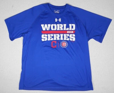Under Armour Men’s Chicago Cubs 2016 World Series Blue T-Shirt XL (25X29) - Image 1 of 4