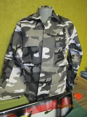 BDU Cargo Shirt Camouflage Tactical Military Uniform Med thru XL 60% Cot 40% Pol - Image 1 of 2