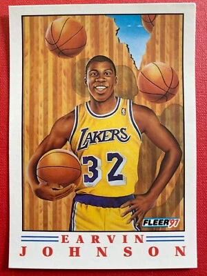 Tarjeta de baloncesto Fleer Earvin 'Magic' Johnson #6 1991 Foto 1 de 2