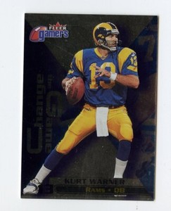 C619 KURT WARNER 2000 FLEER GAMERS CHANGE THE GAME #1 RAMS RARE SP HOF
