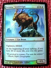 MtG Foil FELIDAR SOVEREIGN 12/249 Zendikar ZDK Ships WORLDWIDE Magic NM+