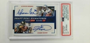 2017 Score Ahman Green & Hines Ward Dual Autograph Auto Card #ed 6 / 10 PSA 10 - Picture 1 of 2