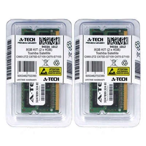 8GB KIT 2 x 4GB Toshiba Satellite C660-2TZ C675D-S7109 C675-S7103 Ram Memory - Picture 1 of 1