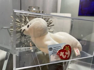ty Beanie Babies Seamore The Seal P.V.C Pellets, Style 4029 Authenticated - Picture 1 of 12
