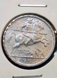 10 Centimos 1953 Iberian rider In Sehr Schön+ Erhaltung#22/116/117 - Bild 1 von 4