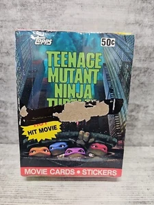 Topps TMNT Ninja Turtles Movie Vintage Full vintage Trading Cards Box NOS (D) - Picture 1 of 4