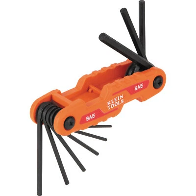 Klein Tools 70540 Compact Folding Hex Key Set, SAE, 9 Pieces - Image 1 of 4