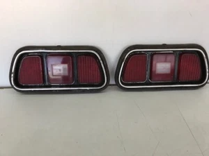 1971-2 Mustang Taillight Lenses w/Chrome Surround - Picture 1 of 8