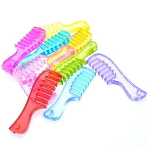 20pcs Mixed Color Transparent Acrylic Hair Comb Pendants 2.3"/58mm Kids Craft - Picture 1 of 7