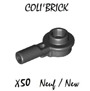 Lego 32828 - 50x Bar 1x1 round plate with hollow stud - Noir / Black - New Neuf - Imagen 1 de 1