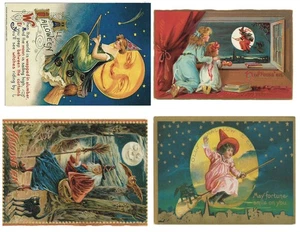 12 Tarjetas de Halloween Reproducción De Colección Postales Efímeras Diarios Chatarra Libro de Recortes - Imagen 1 de 4