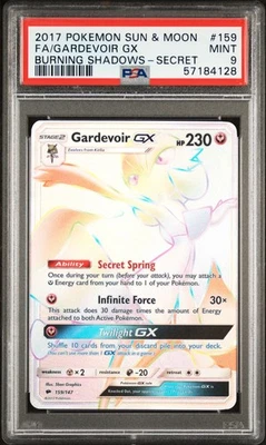 2017 POKEMON SUN & MOON BURNING SHADOWS SECRET #159 FULL ART/GARDEVOIR GX PSA 9 - Image 1 of 2