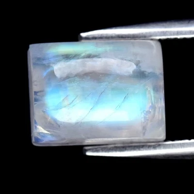 💎 2.34ct Rectangle Cabochon Natural Rainbow With Luster Moonstone - Africa Gem - Image 1 of 4