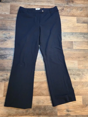 Calvin Klein Modern Fit Perfectly Fit Pants 18P Black Barely Boot Stretch Career - Image 1 of 4