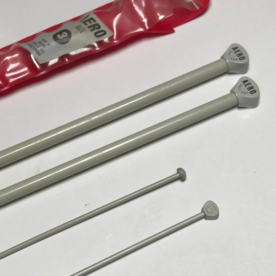 Aero Vintage Grey Knitting Needles Size 3 Made in England - Image 1 of 4
