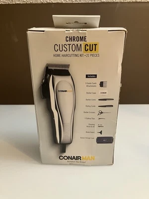 Recortadora de pelo Conair Man cromada corte personalizado, 21 piezas *NUEVA* Foto 1 de 4