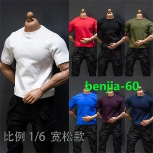 1/6 Male Man Loose T-shirt Clothes Fit 12'' Strong Muscle Action Figure New - Picture 1 of 19