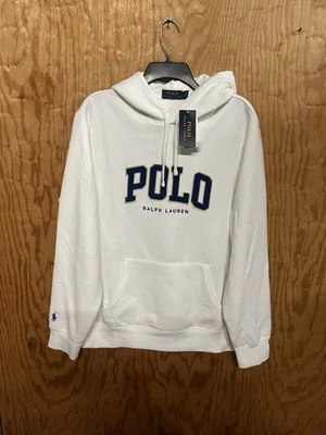Polo Ralph Lauren Para Hombres Blanco Grande Estampado Gráfico Sudadera con Capucha $168 Foto 1 de 4