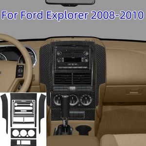 Cubierta interior de consola central de fibra de carbono 14 piezas para Ford Explorer 2008-10 - Imagen 1 de 11