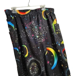 Shein Curve Übergröße 4XL Hose Celestial Rainbow Moon Star Print Lounge - Bild 1 von 9