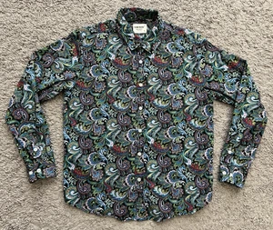 TUNEVUSE BUTTON DOWN SHIRT REGULAR FIT PAISLEY COLORFUL Men's Size Small - Picture 1 of 20