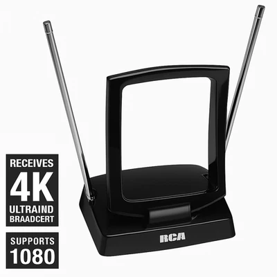 Antena HDTV interior amplificada RCA nueva 1080p 4K lista amplificador de señal de TV digital Foto 1 de 4