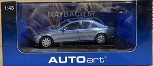 2003 MAYBACH 57 SWB COTE D'AZUR BLUE 2-TONE 1:43 by AUTOART 56151 FREE SHIPPING - Picture 1 of 6