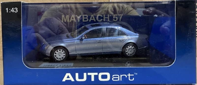 2003 MAYBACH 57 SWB COTE D'AZUR BLUE 2-TONE 1:43 by AUTOART 56151 FREE SHIPPING - Image 1 of 4