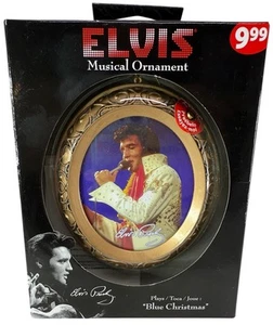 NIB Elvis Presley Musical Ornament Picture/Photo Frame Plays "Blue Christmas" - Picture 1 of 6