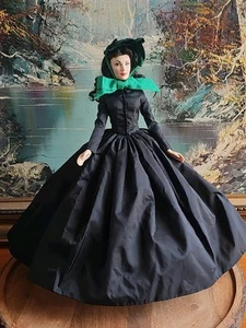 Franklin Mint GWTW Scarlett O'Hara In Black Dress. OUTFIT COMPLETE NOT BOX 16" - Picture 1 of 24